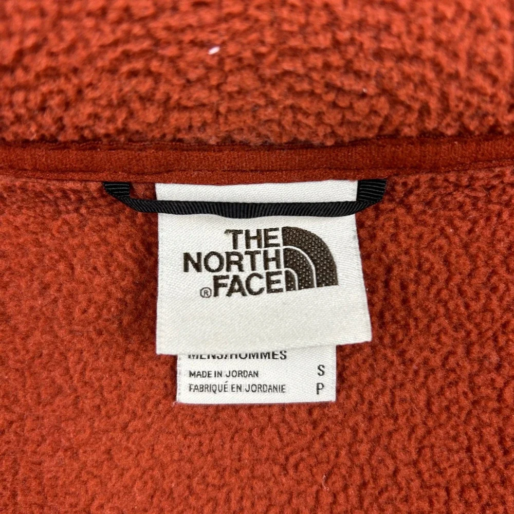 North Face Campshire Fleece Vest Mens Small Orange Sherpa Full Zip Gorpcore‎